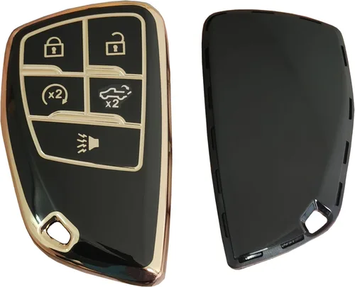 Miniatura 4 de Funda para llavero GMC, control remoto sin llave, carcasa de llave inteligente con llavero compatible con GMC Yukon Chevy Chevrolet Suburban Tahoe