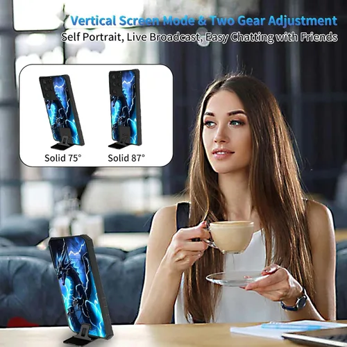 Miniatura 426 de Funda para Samsung Galaxy S22 Ultra 5G, Galaxy S22 Ultra con cubierta de cámara deslizante, funda resistente de doble capa con función atril Black