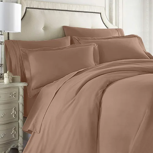 Miniatura 12 de Clara Clark Juego completo de ropa de cama de 5 piezas que incluye sábanas bajeras y planas, funda de edredón, fundas de almohada, individual, verde