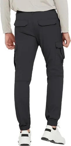 Miniatura 3 de PULI Pantalones cargo de senderismo para hombre, ajustados, elásticos, impermeables, con bolsillos