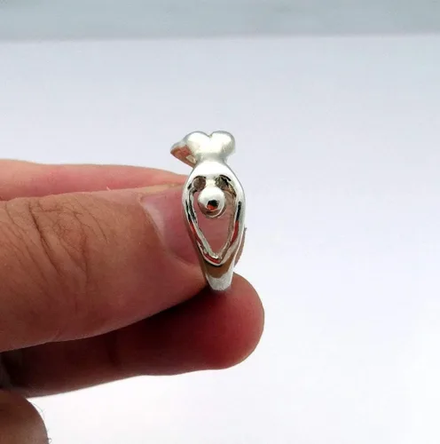 Miniatura 2 de Erotic ring in sterling silver, erotic jewelry, sterling silver erotic ring, silver naked lady, adult jewelry, adult ring, erotic nudity, nude girl