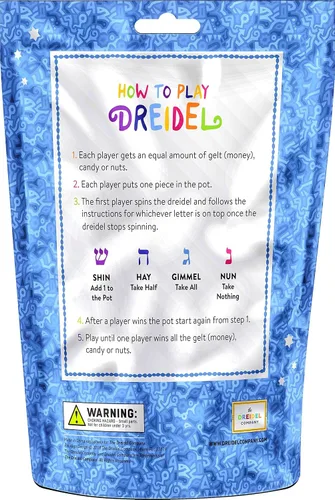 Miniatura 4 de Paquete de 25 Dreidel de plástico azul y blanco de Hanukkah, para niños, niños y niñas, recuerdos de fiesta