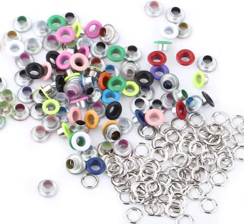 Miniatura 8 de Juego de 100 ojales y ojales, ojales de metal de 0.197 pulgadas (0.197 in), juego de ojales de metal para zapatos, ropa, bolsa de manualidades