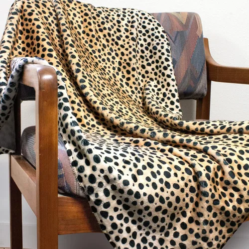 Miniatura 5 de Everything Comfy Manta decorativa con estampado de guepardo, 30 x 40 pulgadas, color natural