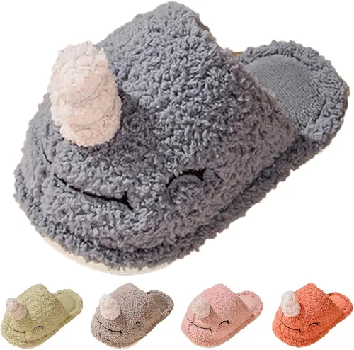 Miniatura 3 de T Strap Sandals for Girls Fashion Cute Autumn and Winter Girls Boys Slippers Flat Bottom Fuzzy Girl Slippers