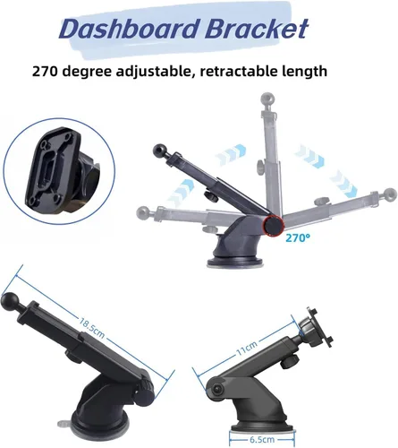 Miniatura 4 de Soporte para parabrisas con ventosa flexible y tornillos para pantalla Android Auto de coche de 7"/ 9"/ 10,26" Soporte de ventosa mejorado