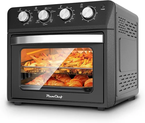 Plum Chef Horno freidora de aire de 27.5 cuartos de galón, horno de convección de encimera 6 en 1, freír al aire, hornear, asar, tostar, calentar,