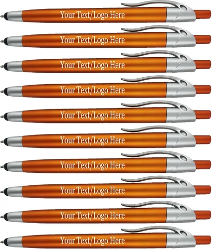 Miniatura 12 de Paquete de 300 bolígrafos personalizados con logotipo o texto, para marketing, fiestas y eventos, lápiz capacitivo 2 en 1 y bolígrafo compatible