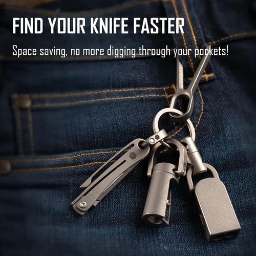 Miniatura 4 de KeyUnity KK07 - Cuchilla de Utilidad de Precisión para Manualidades, mango de titanio, mini herramienta de corte para manualidades, proyectos