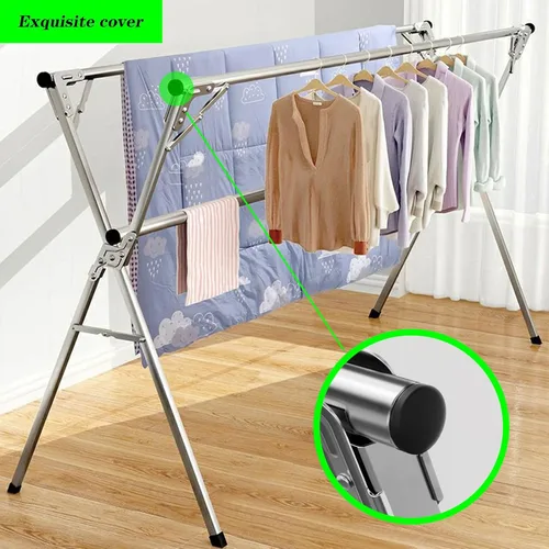 Miniatura 3 de Estante de secado de ropa plegable para lavandería, estantes para lavandería, organizador de soporte de lavandería, estante de secadora de ropa al