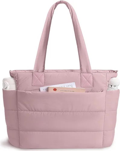 Miniatura 21 de Bolso de mano acolchado para mujer, bolso grande de enfermera, bolso de hombro con cremallera para trabajo y viajes