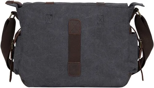 Miniatura 5 de morral de cuero y lona para computadora portátil + morral de lona para cámara Dslr Slr