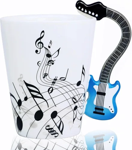 Miniatura 19 de Taza de guitarra, taza de café de guitarra, regalo para guitarristas músicos, taza de guitarra de 13.5 onzas, regalos para amantes de la música