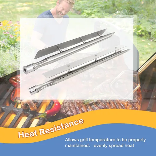 Miniatura 6 de Recambio de tubo para quemadores de parrilla para horno Viking 316-911, VGBQ 30 en serie T, VGBQ 41 en serie T y otros modelos de parrillas de gas