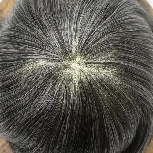 Miniatura 181 de Sistema de reemplazo de cabello de encaje francés para hombre, piezas de cabello de aspecto natural, encaje frontal, negro, marrón, rubio, gris
