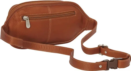 Miniatura 4 de Piel Leather Riñonera ovalada con cremallera múltiple, Saddle, Riñonera ovalada con cremallera múltiple