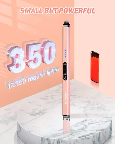 Miniatura 5 de 【Actualizado】 Encendedor Eléctrico de Velas de Doble Arco Encendedor USB Recargable Encendedores de Arco de Plasma para Velas (Oro Rosa)