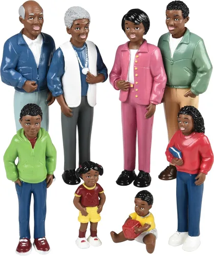 Miniatura 9 de Cre8tive Minds Juego de Simulación Familias Multiculturales, Figuras de Juguete Diversas para Niños, Detalles Realistas, Juguetes de Aprendizaje