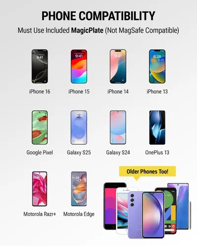 Miniatura 8 de Scosche MAGDM MagicMount Soporte magnético para teléfono de automóvil, soporte magnético fuerte para iPhone y Android, soporte magnético seguro