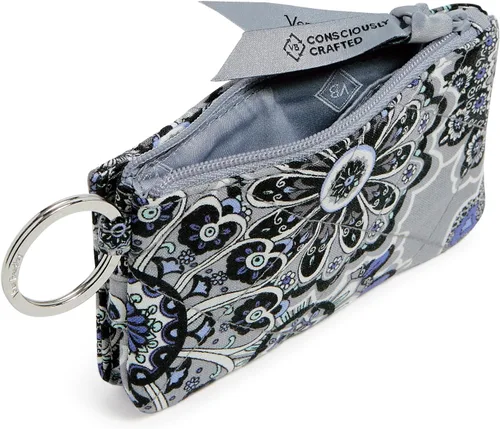 Miniatura 4 de Vera Bradley Cartera de algodón de lujo con cremallera para mujer con protección RFID
