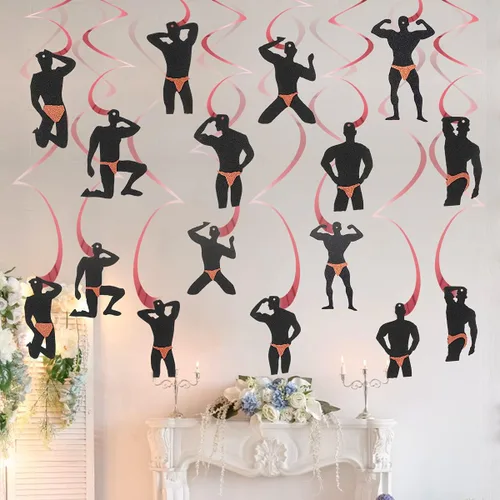 Miniatura 4 de 30 piezas de decoración de espirales colgantes para despedida de soltera, suministros de fiesta de despedida de soltera de oro rosa, decoración