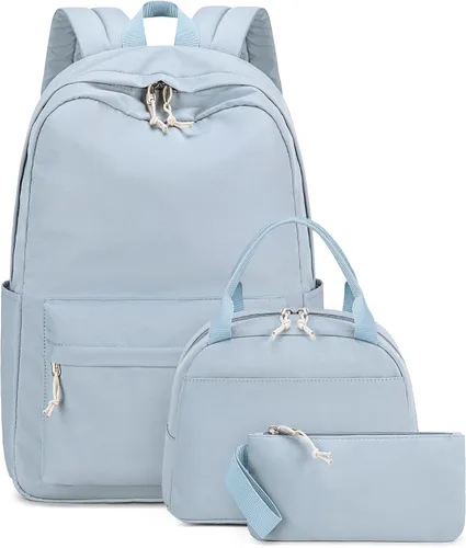 Bluboon Juego de mochila para adolescentes, mochila escolar para niñas, lonchera y lápices, bolsas para estudiantes, 3 en 1