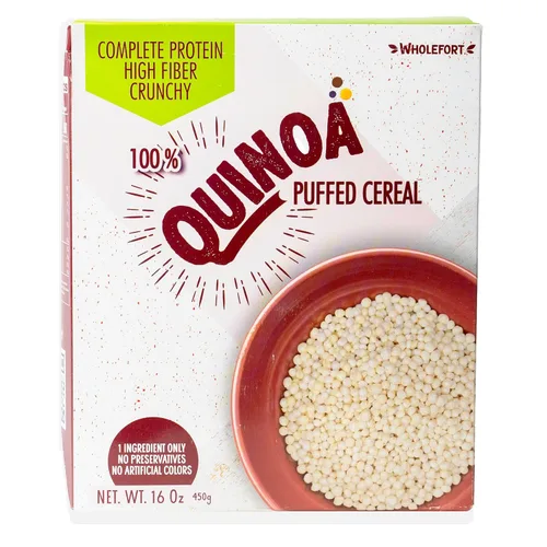 Miniatura 3 de Cereal de Quinua Inflada + Nada – Vegano – Sin Gluten – Sin OGM – [11 oz] Explota como Snacks – Cereal – Aderezo para Ensalada para Energía