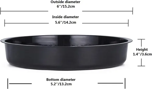 Miniatura 2 de Idyllize 5 piezas de bandeja de goteo de plástico negro de 6 pulgadas para macetas (6 pulgadas)