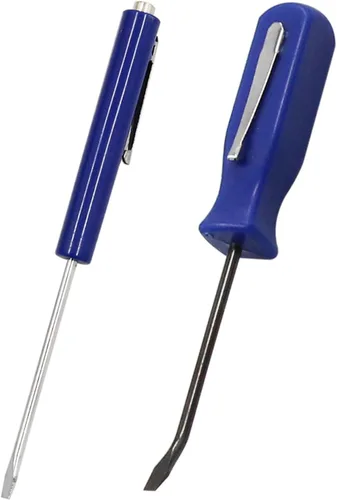Miniatura 10 de Mini Destornillador de Bolsillo Azul Destornillador Portátil Ranurado con Puntas Ranuradas Magnéticas Fuertes 2 Piezas