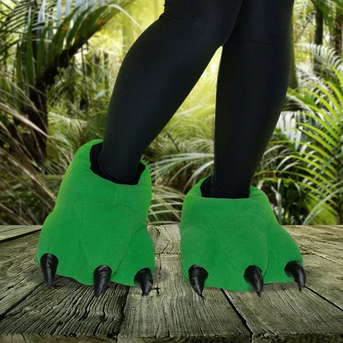 Miniatura 2 de Fuzzy Dinosaur Slippers for Women & Men, Skeleton Feet Funny House Shoes for Indoor & Outdoor, Animal, Feet Cute Novelty