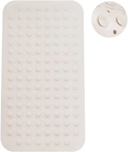 Tapete antideslizante para bañera con ventosa y orificios de drenaje, tapete de baño para bañera, tapete de baño para bañera (27.6 x 15 pulgadas,