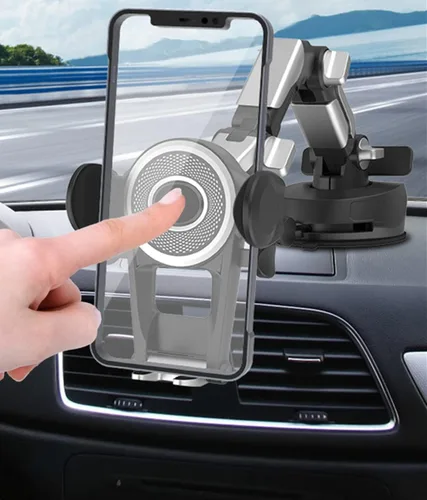 Miniatura 3 de Soporte de teléfono para camión, soporte de teléfono celular resistente para parabrisas de tablero, brazo largo, soporte de teléfono de coche