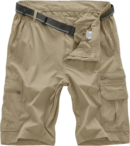 Miniatura 20 de Jessie Kidden - Pantalones cortos para hombre, estilo informal, para exteriores, con cintura expansible, ligeros, impermeables, de secado rápido