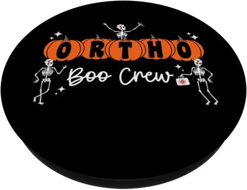 Miniatura 2 de Ortho Orthopedic Halloween Boo Crew Skeleton Ortho Nurse PopSockets Standard PopGrip