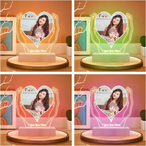 Miniatura 3 de KoxSmar Marcos de Fotos Personalizados con Foto, Marco de Fotos Personalizado con Luz Nocturna, Marco de Fotos Personalizado, Regalos Personalizados