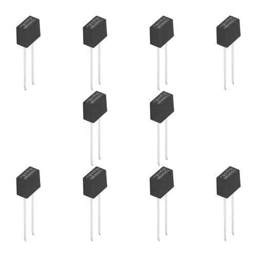 Miniatura 3 de Fielect 30 unids DIP montado en miniatura cuadrado lento golpe micro fusible instrumento eléctrico fusible 2.5A 250V negro