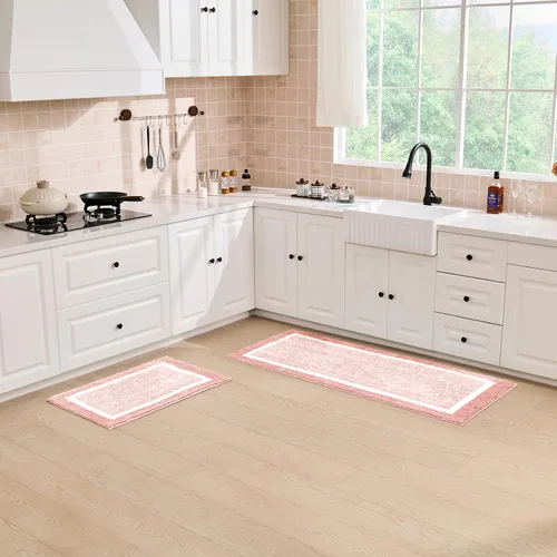 Miniatura 4 de CozeCube Tapetes de baño para baño antideslizantes, alfombras de baño de microfibra absorbente esponjosas lavables, alfombras de baño estéticas