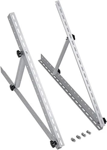 BougeRV Soportes de montaje para panel solar ajustables de 28 pulgadas con patas inclinables plegables, soporte de montaje para paneles solares de