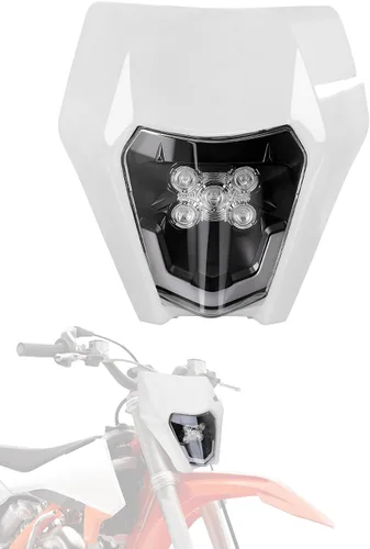 Miniatura 9 de JFG RACING - Kit de faro delantero LED universal para la mayoría de motocicletas, motocross, enduros, minimotos, supermotos CR CRF XR YZ YZF XC XCF