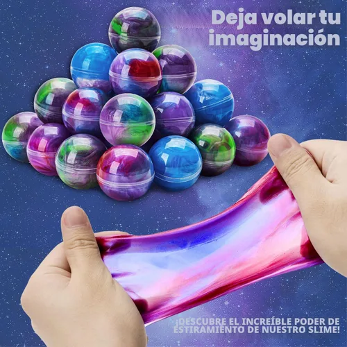 Miniatura 4 de JOYIN Slime Party Favors, Paquete de 24 Pelotas de Slime Galaxia - Elásticas, No Pegajosas, Sin Desorden, Alivio del Estrés y Seguras - Juguetes