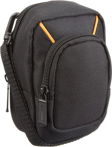 Miniatura 3 de Amazon Basics - Funda grande para cámara de apuntar y disparar, dimensión interior 5.2 x 3.2 x 1 pulgadas, negra, sólida