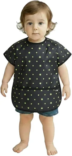Miniatura 33 de Plie Short Sleeve Waterproof Bib for Toddlers – Easy Clean Feeding Apron for Mealtime, Daycare, Self-Feeding, Lightweight