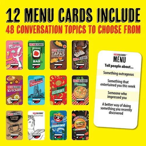 Miniatura 6 de Semper Smart Games VOCABULICIOUS! El juego de vocabulario, palabras y conversación que hace que la hora de la comida sea más significativa.
