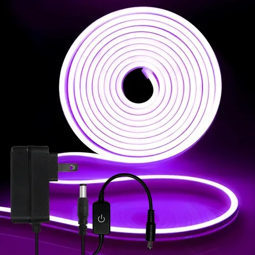 Miniatura 36 de iNextStation RGB Smart IC - Tira de luces LED de neón de 5 V, USB, 16.4 pies 5M, tira de luces de neón flexible, multicolor, IP67, impermeable