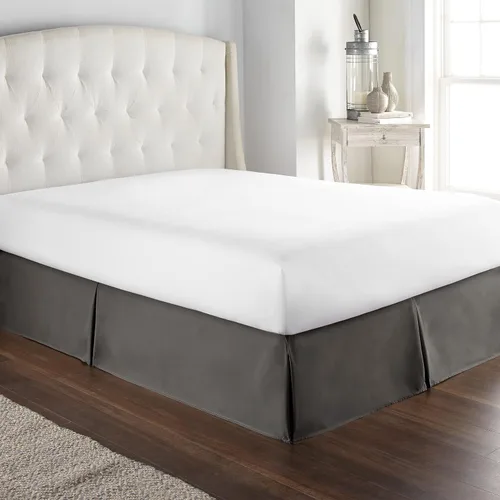 Miniatura 11 de HC Collection - Falda de cama tamaño California King con volantes antipolvo y caída de 14 pulgadas, a medida, resistente a las arrugas y a