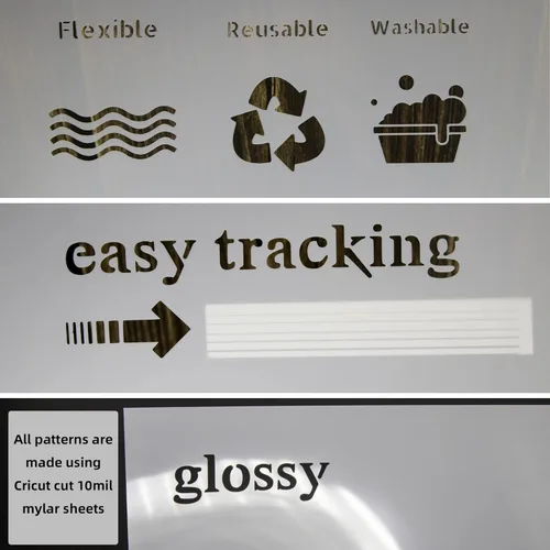 Miniatura 3 de 10 hojas de plantillas de Mylar en blanco de 10 mil, hojas de plantillas en blanco de PET translúcido lechoso de 12 x 12 pulgadas