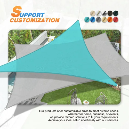 Miniatura 6 de TANG Toldo tipo vela rectangular de 16' x 20', con bloqueo UV, para exteriores, toldo de sol para patio, tela para sombra cuadrada para porche