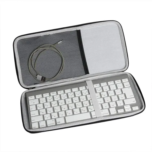 Miniatura 3 de Hermitshell Estuche rígido de viaje para teclado Bluetooth inalámbrico Apple MC184LL/B (PU, negro)