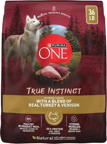 Miniatura 19 de Purina ONE Alimento seco natural para perros con alto contenido de proteínas, True Instinct con carne de res real y salmón con caldo de huesos