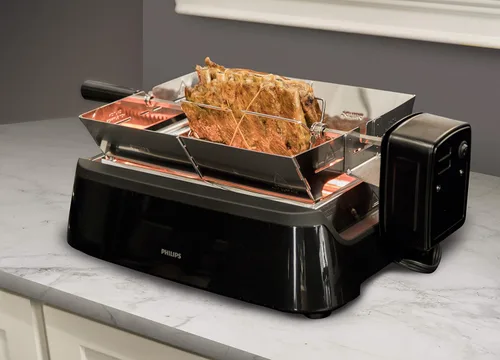 Miniatura 5 de Philips Kitchen Appliances Philips HD6971/00 - Accesorio para asador de parrilla sin humo, acero inoxidable